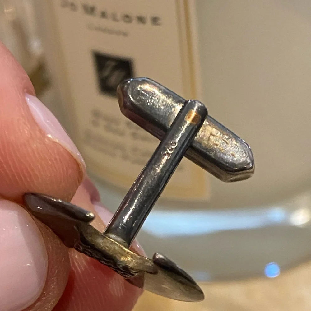 925 sterling silver estate sale find vintage men’s cufflinks